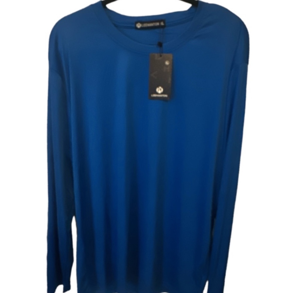 LEEHANTON Long Sleeve Tee in Royal Blue XL